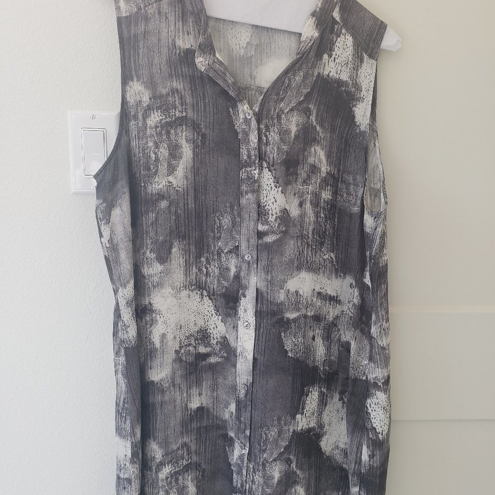 Silk Tunic - Watercolor graphic